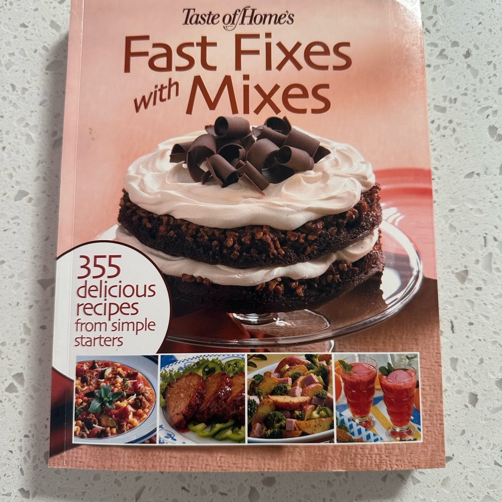Taste of Home Fast Fixes with Mixes Cookbook - Red and Brown Cover